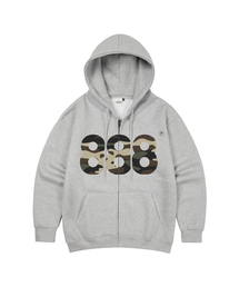 PRIMATE（プライメイト）の「[NO起毛] CAMO NUMBER.888 オーバーサイズツーウェイフードジップアップ 3 COLORS（パーカー）」