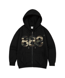 PRIMATE（プライメイト）の「[NO起毛] CAMO NUMBER.888 オーバーサイズツーウェイフードジップアップ 3 COLORS（パーカー）」
