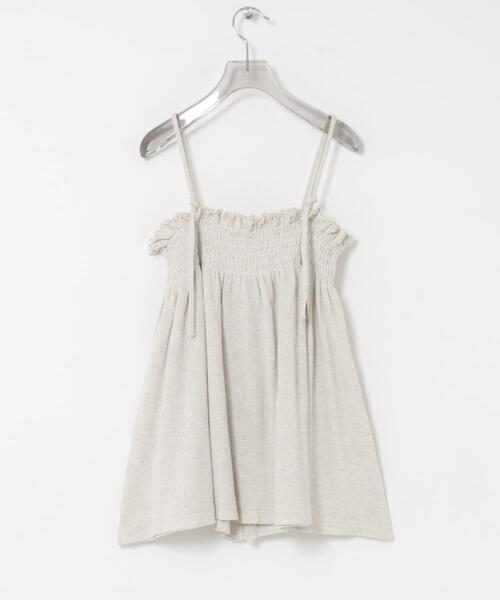 crinkle crinkle crinkle(クリンクルクリンクルクリンクル)の「crinkle crinkle crinkle SHIRRING GATHER CAMI(キャミソール・レディース・ブラック/アイボリー・FREE)」の10枚目の写真
