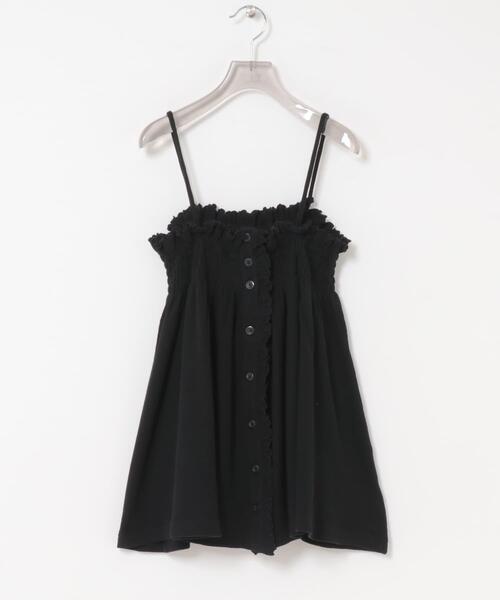 crinkle crinkle crinkle(クリンクルクリンクルクリンクル)の「crinkle crinkle crinkle SHIRRING GATHER CAMI(キャミソール・レディース・ブラック/アイボリー・FREE)」の14枚目の写真
