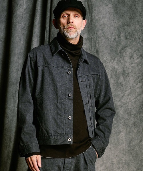 wjk（ダヴルジェイケイ）の「mj11527- denim jacket type1 (OW) デニムジャケット(2092 dn90j)（デニムジャケット・メンズ・インディゴブルー/チャコールグレー・S/M/L/XL）」の3枚目の写真