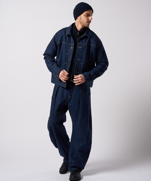 wjk（ダヴルジェイケイ）の「mj11527- denim jacket type1 (OW) デニムジャケット(2092 dn90j)（デニムジャケット・メンズ・インディゴブルー/チャコールグレー・S/M/L/XL）」の12枚目の写真