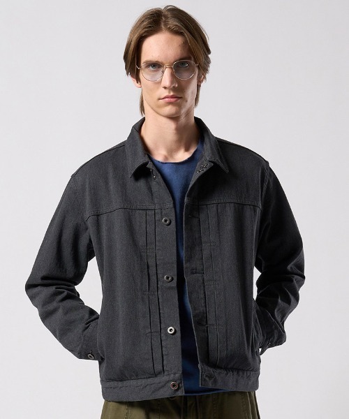 wjk（ダヴルジェイケイ）の「mj11527- denim jacket type1 (OW) デニムジャケット(2092 dn90j)（デニムジャケット・メンズ・インディゴブルー/チャコールグレー・S/M/L/XL）」の14枚目の写真