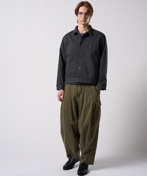 wjk（ダヴルジェイケイ）の「mj11527- denim jacket type1 (OW) デニムジャケット(2092 dn90j)（デニムジャケット・メンズ・インディゴブルー/チャコールグレー・S/M/L/XL）」の17枚目の写真