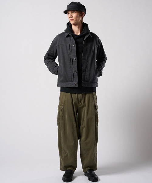 wjk（ダヴルジェイケイ）の「mj11527- denim jacket type1 (OW) デニムジャケット(2092 dn90j)（デニムジャケット・メンズ・インディゴブルー/チャコールグレー・S/M/L/XL）」の18枚目の写真