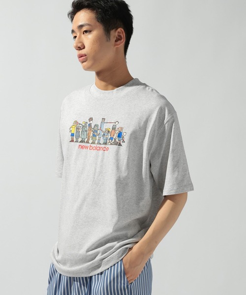 NEW BALANCE（ニューバランス）の「【New Balance(ニューバランス)】ギカ ラインアップ オーバーサイズ Tシャツ（Tシャツ/カットソー・メンズ・ライトグレー・LARGE）」の4枚目の写真