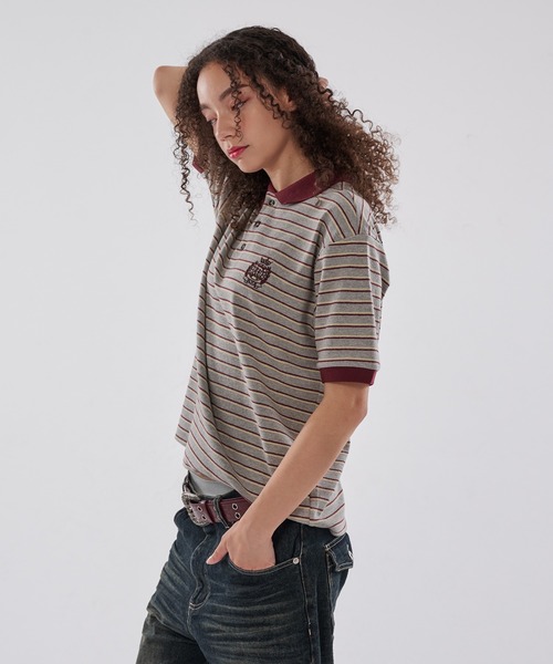 WISH FOR EVER(ウィッシュフォーエバー)の「GAME LOGO POLO SHIRT/ゲームロゴポロシャツ(ポロシャツ・メンズ・グレー/ブラウン/ネイビー・SMALL/MEDIUM/LARGE)」の10枚目の写真
