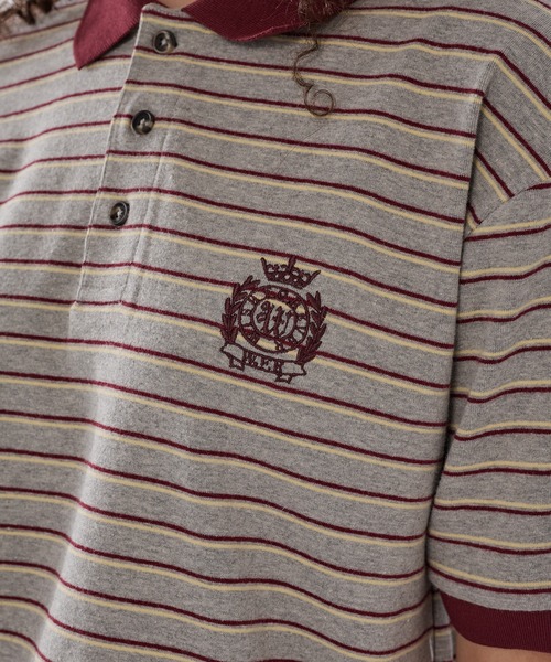 WISH FOR EVER(ウィッシュフォーエバー)の「GAME LOGO POLO SHIRT/ゲームロゴポロシャツ(ポロシャツ・メンズ・グレー/ブラウン/ネイビー・SMALL/MEDIUM/LARGE)」の12枚目の写真