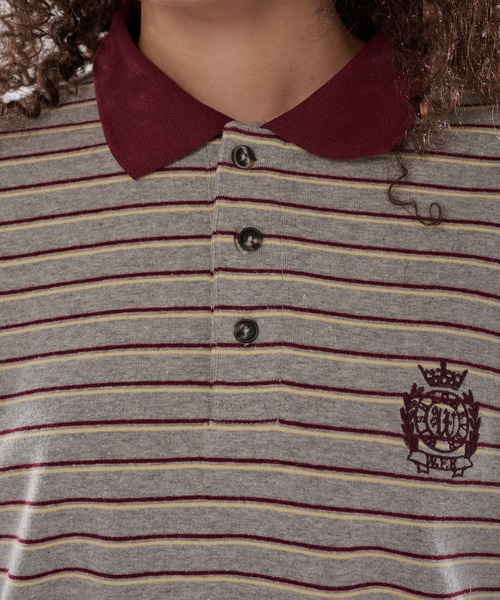 WISH FOR EVER(ウィッシュフォーエバー)の「GAME LOGO POLO SHIRT/ゲームロゴポロシャツ(ポロシャツ・メンズ・グレー/ブラウン/ネイビー・SMALL/MEDIUM/LARGE)」の13枚目の写真
