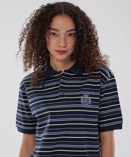 WISH FOR EVER(ウィッシュフォーエバー)の「GAME LOGO POLO SHIRT/ゲームロゴポロシャツ(ポロシャツ・メンズ・グレー/ブラウン/ネイビー・SMALL/MEDIUM/LARGE)」の18枚目の写真