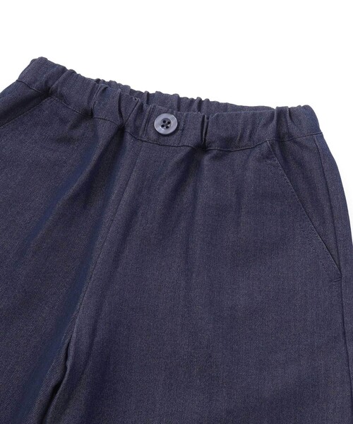 BeBe(ベベ)の「シャンブレー裾スカラップ刺しゅう6分丈ワイドパンツ(90~160cm)(その他パンツ・キッズ・ネイビー・130cm/110cm/140cm/120cm)」の8枚目の写真