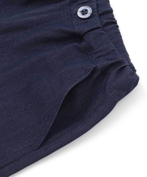 BeBe(ベベ)の「シャンブレー裾スカラップ刺しゅう6分丈ワイドパンツ(90~160cm)(その他パンツ・キッズ・ネイビー・130cm/110cm/140cm/120cm)」の7枚目の写真