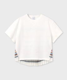 Paul Smith | ウィメンズ プリーツ コンビネーション カットソー / 165150 441V(Tシャツ/カットソー)