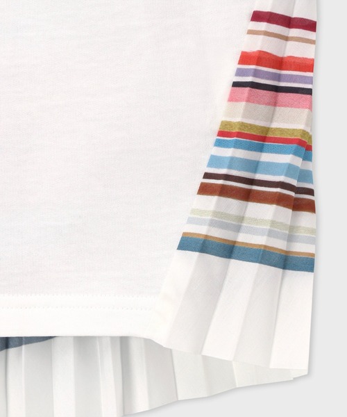 Paul Smith(ポールスミス)の「ウィメンズ プリーツ コンビネーション カットソー / 165150 441V(Tシャツ/カットソー・レディース・マルチ・MEDIUM)」の3枚目の写真