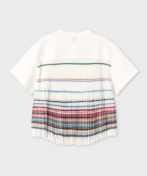 Paul Smith(ポールスミス)の「ウィメンズ プリーツ コンビネーション カットソー / 165150 441V(Tシャツ/カットソー・レディース・マルチ・MEDIUM)」の4枚目の写真