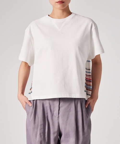Paul Smith(ポールスミス)の「ウィメンズ プリーツ コンビネーション カットソー / 165150 441V(Tシャツ/カットソー・レディース・マルチ・MEDIUM)」の8枚目の写真