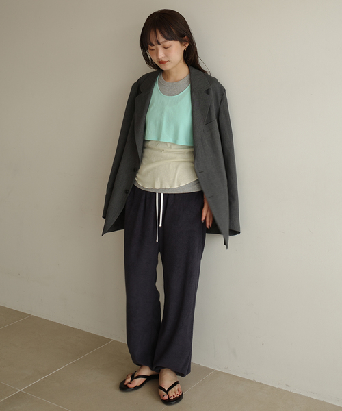 SLOBE IENA(スローブイエナ)の「《3枚セット》Plus by ONIT/オニット SLOBE別注 3セットタンクトップ(タンクトップ・レディース・グリーン/ベージュ系その他・FREE)」の15枚目の写真