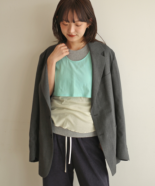 SLOBE IENA(スローブイエナ)の「《3枚セット》Plus by ONIT/オニット SLOBE別注 3セットタンクトップ(タンクトップ・レディース・グリーン/ベージュ系その他・FREE)」の17枚目の写真