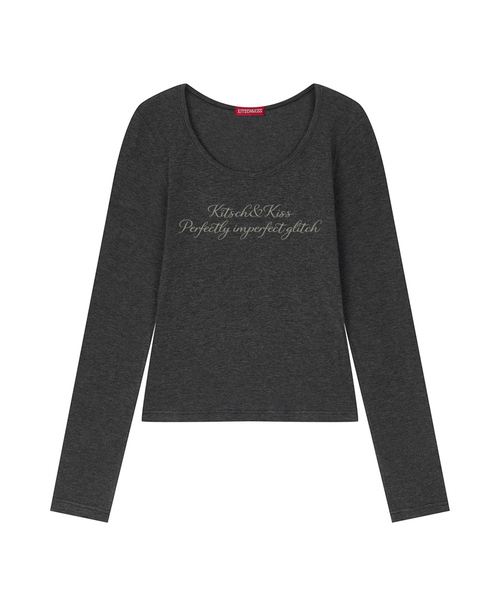 KITSCH&KISS(キッチアンドキス)の「パーフェクトボカシロングスリーブ (SBLKNK-101)(Tシャツ/カットソー・レディース・ライトグレー/チャコールグレー/アイボリー・FREE)」の3枚目の写真
