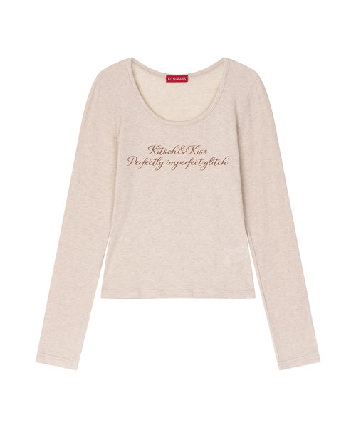 KITSCH&KISS(キッチアンドキス)の「パーフェクトボカシロングスリーブ (SBLKNK-101)(Tシャツ/カットソー・レディース・ライトグレー/チャコールグレー/アイボリー・FREE)」の2枚目の写真