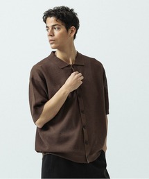 SLICK | 【SLICK/スリック】Linen Mix Sheer Mesh Knit Shirt Cardigan/リネンミックス シアーメッシュニット シャツカーディガン(カーディガン/ボレロ)