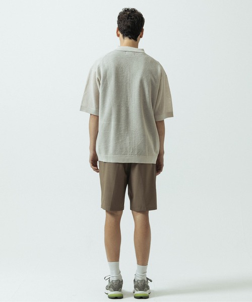 SLICK(スリック)の「【SLICK/スリック】Linen Mix Sheer Mesh Knit Shirt Cardigan/リネンミックス シアーメッシュニット シャツカーディガン(カーディガン/ボレロ・メンズ・ブラック/ブラウン/キナリ・1/2/3)」の14枚目の写真