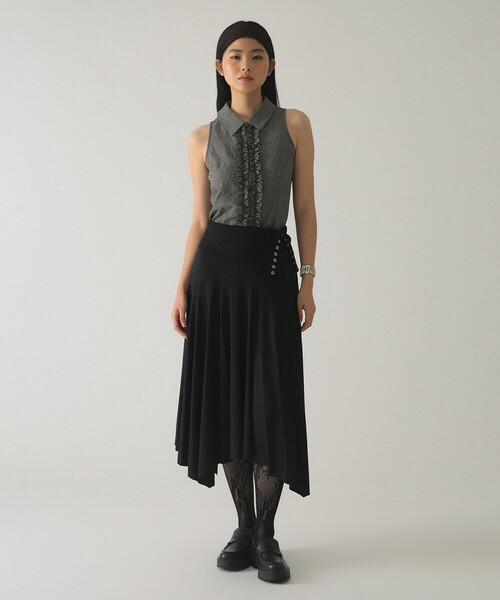 Ray BEAMS(レイビームス)の「◎イレヘムカットSK(スカート・レディース・オリーブ/ブラック・ONE SIZE)」の3枚目の写真