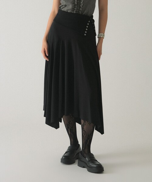 Ray BEAMS(レイビームス)の「◎イレヘムカットSK(スカート・レディース・オリーブ/ブラック・ONE SIZE)」の6枚目の写真