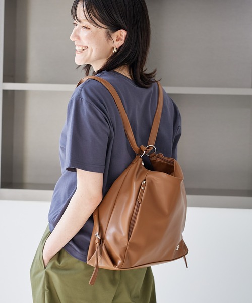 ROPE' PICNIC(ロペピクニック)の「2WAYリュック&ショルダーバッグ(ショルダーバッグ・レディース・ブラック/ブラウン/キナリ・FREE)」の22枚目の写真