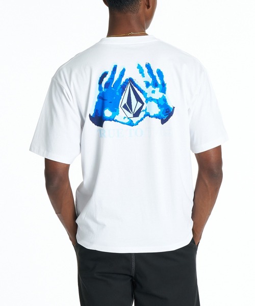 VOLCOM(ボルコム)の「VOLCOM メンズ HAND STONE SS TEE Tシャツ 【2026年夏モデル】(Tシャツ/カットソー・メンズ・ホワイト/ブラック・MEDIUM/X-LARGE/SMALL/LARGE)」の2枚目の写真