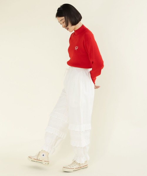CHILD WOMAN(チャイルドウーマン)の「12GGW/Acリブハイネックプルオーバー(ニット/セーター・レディース・レッド/ブルー/ネイビー/ホワイト・FREE)」の12枚目の写真