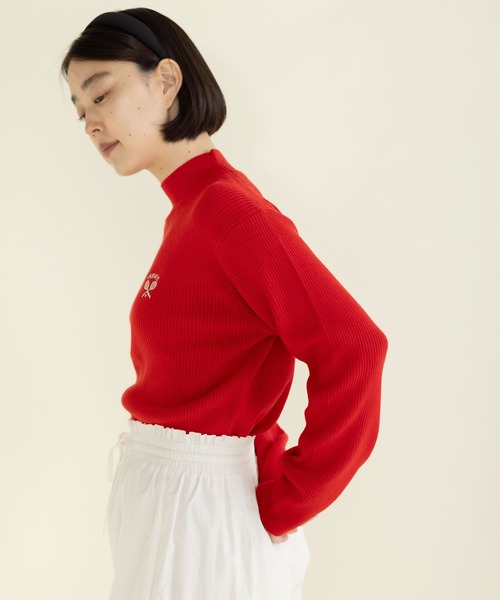 CHILD WOMAN(チャイルドウーマン)の「12GGW/Acリブハイネックプルオーバー(ニット/セーター・レディース・レッド/ブルー/ネイビー/ホワイト・FREE)」の8枚目の写真