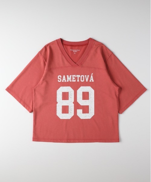 Right-on(ライトオン)の「HONEYSUCKLE ROSE(ハニーサックルローズ)ナンバリングTシャツ(Tシャツ/カットソー・レディース・ブラウン/レッド/ダークグレー・L/M)」の11枚目の写真