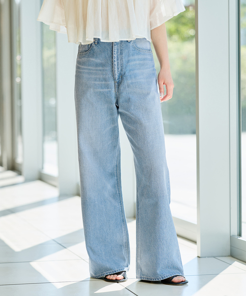 NEPLA.(ネプラ)の「NEPLA. ネプラ ワイドフレアパンツ WOWFL-6S(デニムパンツ・レディース・サックスブルー・24/25)」の1枚目の写真