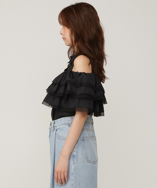 AND COUTURE(アンドクチュール)の「ティアードフリルブラウス(シャツ/ブラウス・レディース・ブラック系その他/ホワイト系その他/ベージュ系その他/ブルー系その他・FREE)」の11枚目の写真
