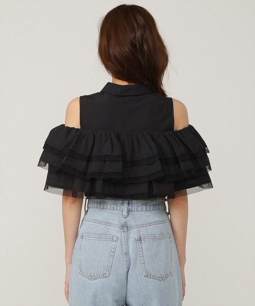 AND COUTURE(アンドクチュール)の「ティアードフリルブラウス(シャツ/ブラウス・レディース・ブラック系その他/ホワイト系その他/ベージュ系その他/ブルー系その他・FREE)」の12枚目の写真