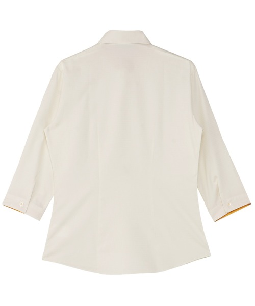 TOKYO SHIRTS(トウキョウシャツ)の「【透け防止】 形態安定ノンアイロン レギュラー 7分袖ビジネスワイシャツ(ビジネスシャツ・レディース・イエロー・XL/L/S/LL/M)」の5枚目の写真