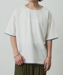 メッシュポンチラウンドヘムレイヤーTEE