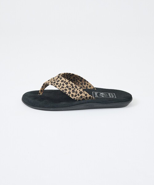 ISLAND SLIPPER(アイランドスリッパ)の「【ISLAND SLIPPER / アイランドスリッパ】LEOPARD SANDAL /レオパードサンダル /スエードレザーサンダル /ユニセックス(サンダル・メンズ・ブラック・10/9/8)」の2枚目の写真