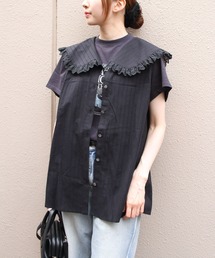 MEYAME/メヤメ レーススキッパーブラウス LACE SKIPPER BLOUSE（シャツ