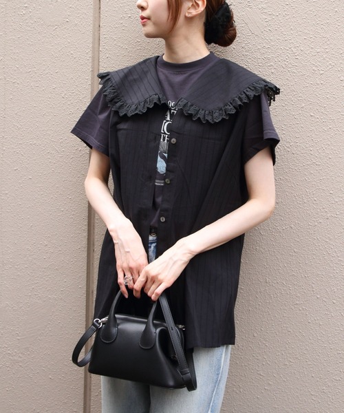 THE SHINZONE(ザ シンゾーン)の「THE SHINZONE/シンゾーン スリーブレス レースブラウス SLEEVELESS LACE BLOUSE 26MMSBL11(シャツ/ブラウス・レディース・ブラック/ブルー・36)」の6枚目の写真