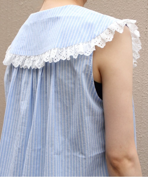 THE SHINZONE(ザ シンゾーン)の「THE SHINZONE/シンゾーン スリーブレス レースブラウス SLEEVELESS LACE BLOUSE 26MMSBL11(シャツ/ブラウス・レディース・ブラック/ブルー・36)」の13枚目の写真