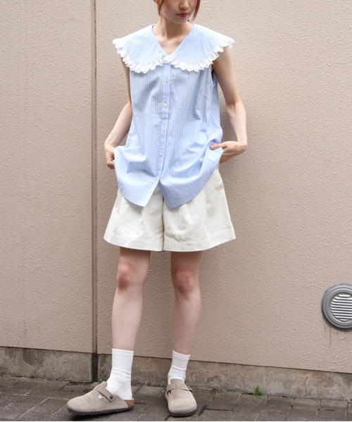THE SHINZONE(ザ シンゾーン)の「THE SHINZONE/シンゾーン スリーブレス レースブラウス SLEEVELESS LACE BLOUSE 26MMSBL11(シャツ/ブラウス・レディース・ブラック/ブルー・36)」の17枚目の写真