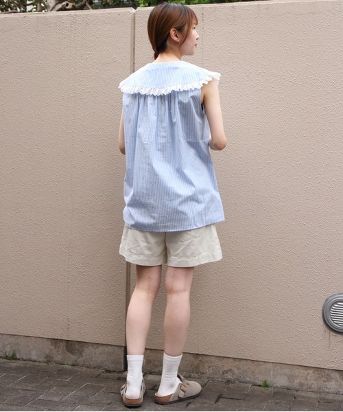 THE SHINZONE(ザ シンゾーン)の「THE SHINZONE/シンゾーン スリーブレス レースブラウス SLEEVELESS LACE BLOUSE 26MMSBL11(シャツ/ブラウス・レディース・ブラック/ブルー・36)」の19枚目の写真