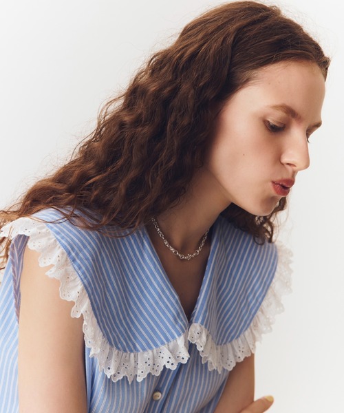 THE SHINZONE(ザ シンゾーン)の「THE SHINZONE/シンゾーン スリーブレス レースブラウス SLEEVELESS LACE BLOUSE 26MMSBL11(シャツ/ブラウス・レディース・ブラック/ブルー・36)」の20枚目の写真