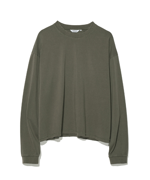 PARTIMENTO(パルティメント)の「VTG ウォッシュドクロップロングスリーブカーキ(Tシャツ/カットソー・メンズ・その他・MEDIUM/LARGE)」の1枚目の写真