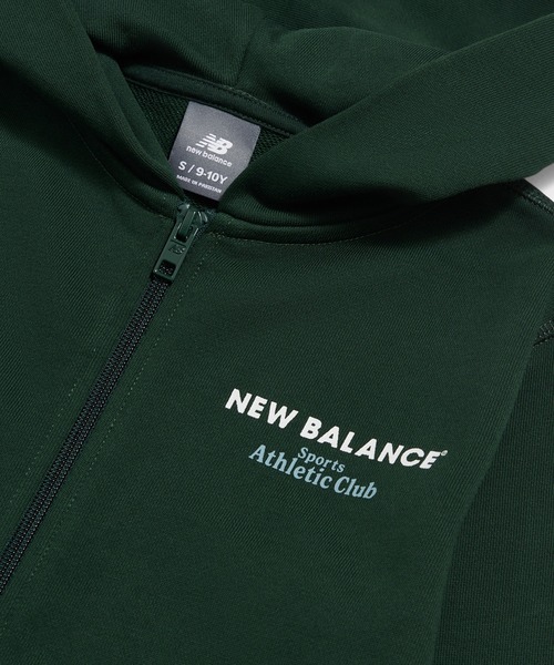 NEW BALANCE(ニューバランス)の「スポーツクラブグラフィックフルジップ(パーカー・キッズ・ダークグリーン・145/135/130/120)」の4枚目の写真