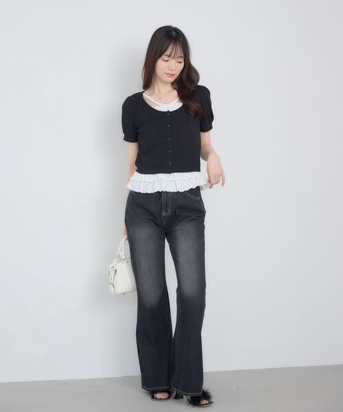 ems excite(エムズエキサイト)の「裾フリルレイヤード風CT(Tシャツ/カットソー・レディース・ブラック系その他4/ピンク系その他/ライトグレー・FREE)」の21枚目の写真