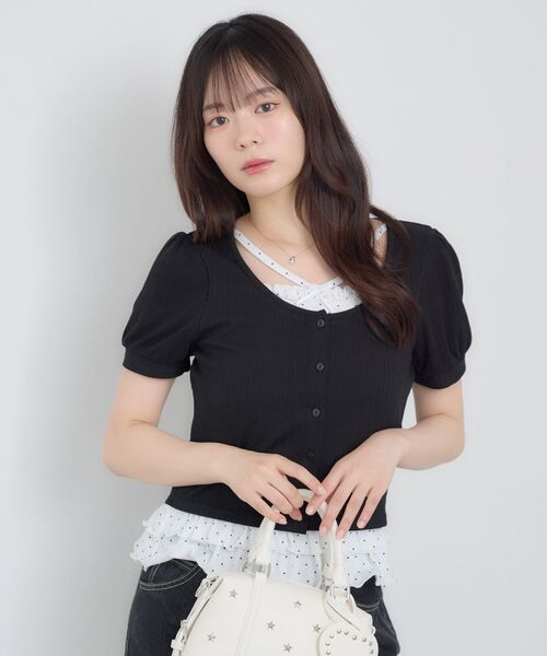 ems excite(エムズエキサイト)の「裾フリルレイヤード風CT(Tシャツ/カットソー・レディース・ブラック系その他4/ピンク系その他/ライトグレー・FREE)」の18枚目の写真