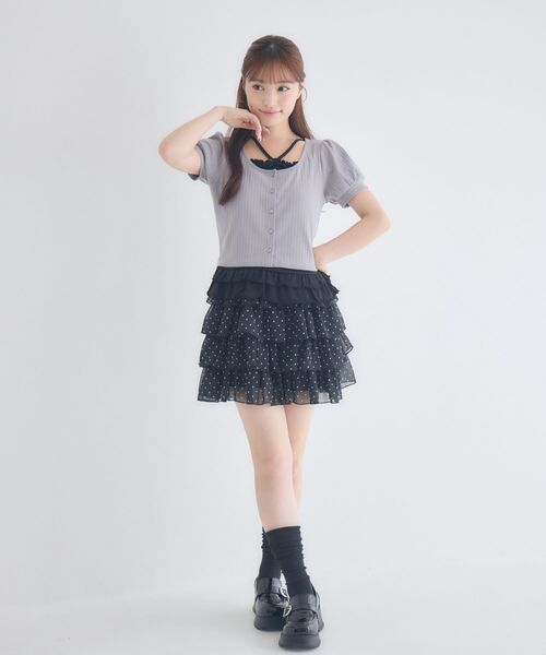ems excite(エムズエキサイト)の「裾フリルレイヤード風CT(Tシャツ/カットソー・レディース・ブラック系その他4/ピンク系その他/ライトグレー・FREE)」の11枚目の写真